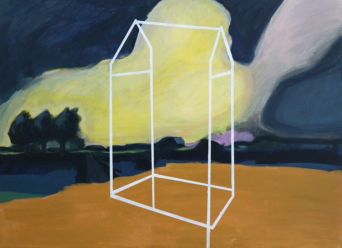 Autark Huis, 100×140 cm, Acryl op doek, 2019